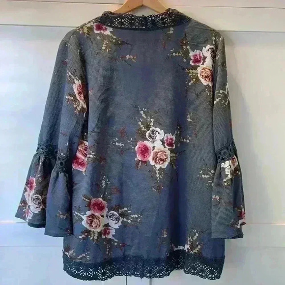 Floral kimono, Style Mid Length - Picture 5 of 5